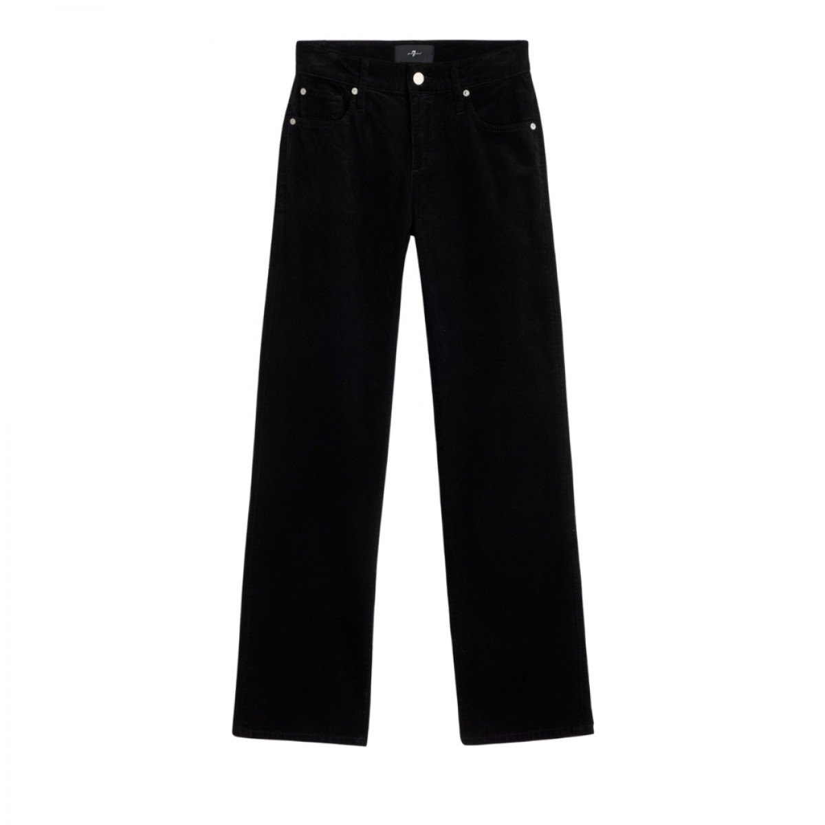 calie straight corduroy - black - front