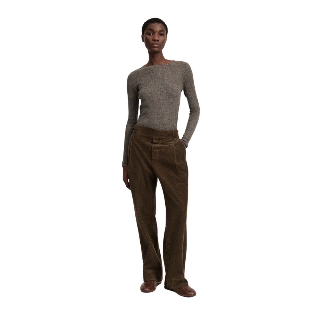 aiayu billy pant corduroy - bark