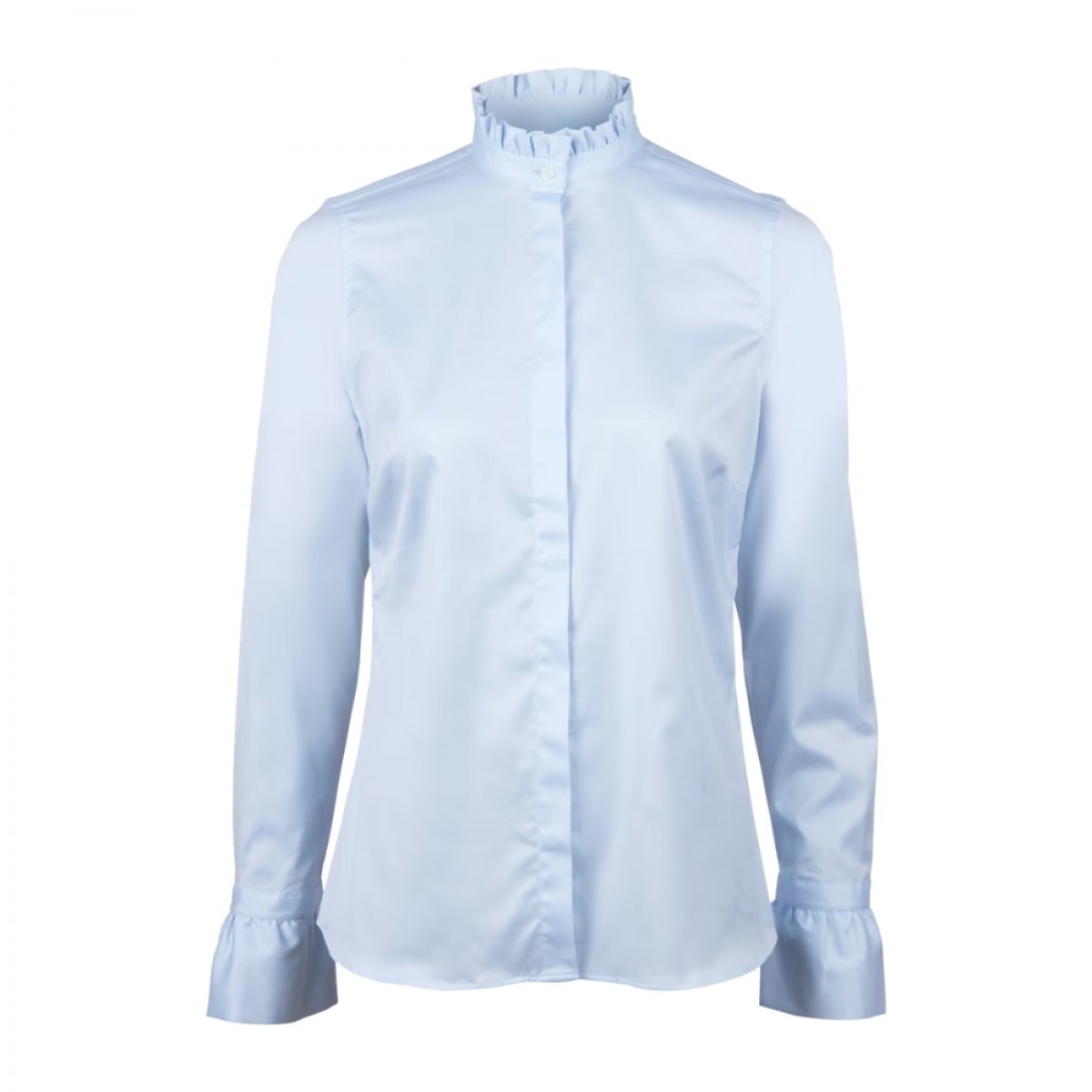 darya blouse frill collar - light blue - front