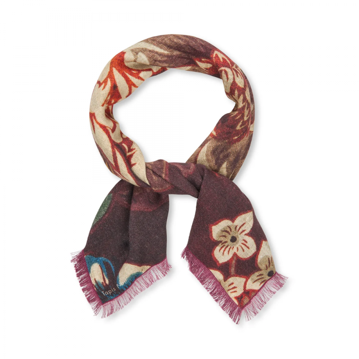 wool small gwenyth scarf - red