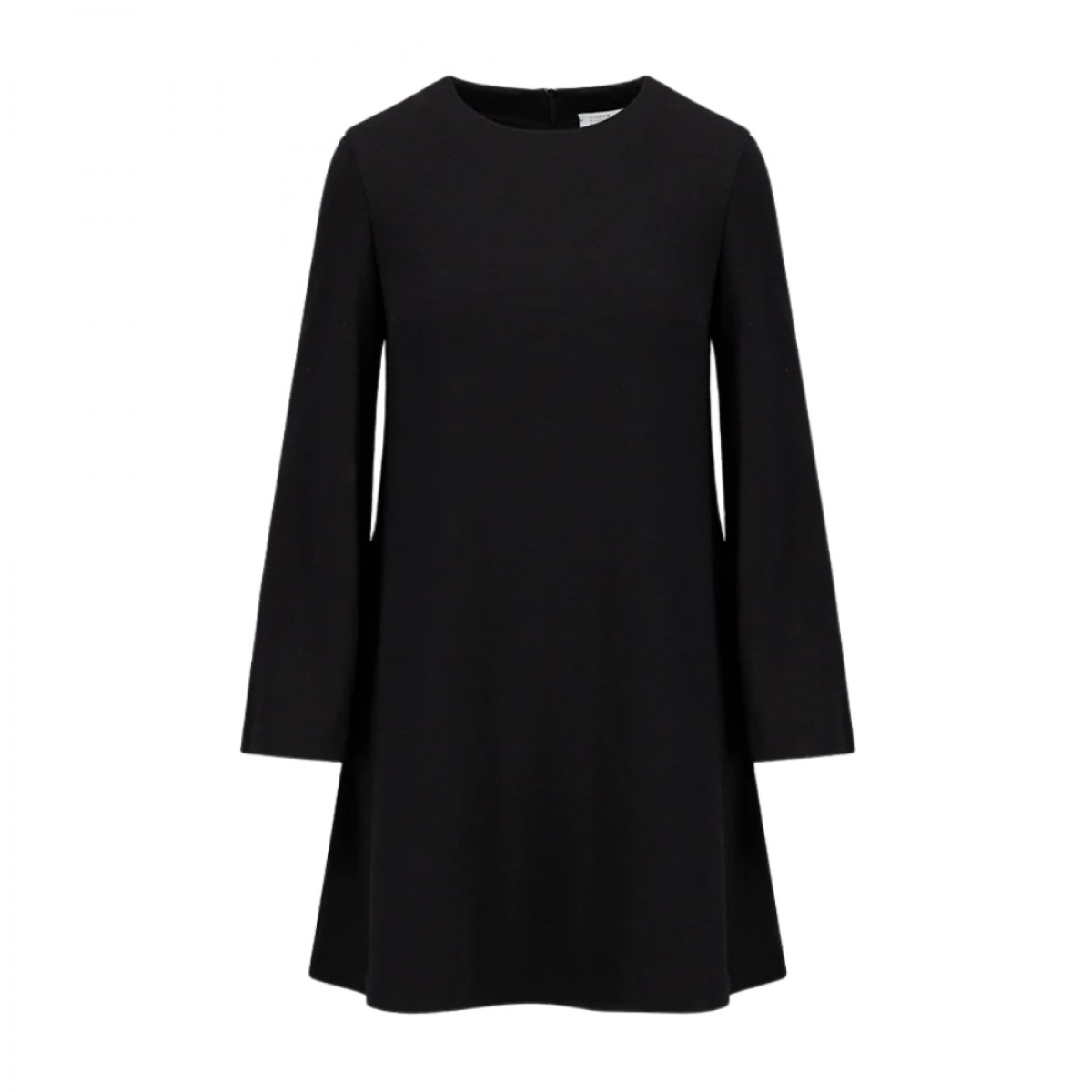 women bell sleeves dress superfine merino - black