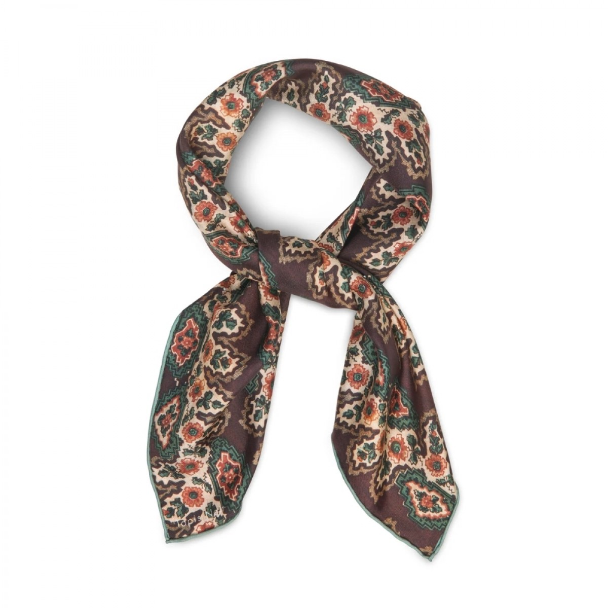 small classical dara scarf - brown