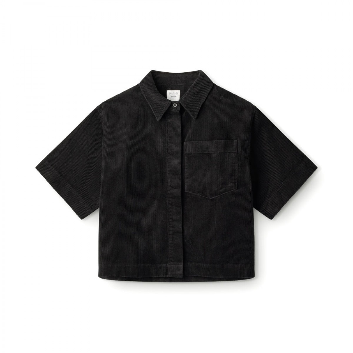 p-f-r ss shirt corduroy - black