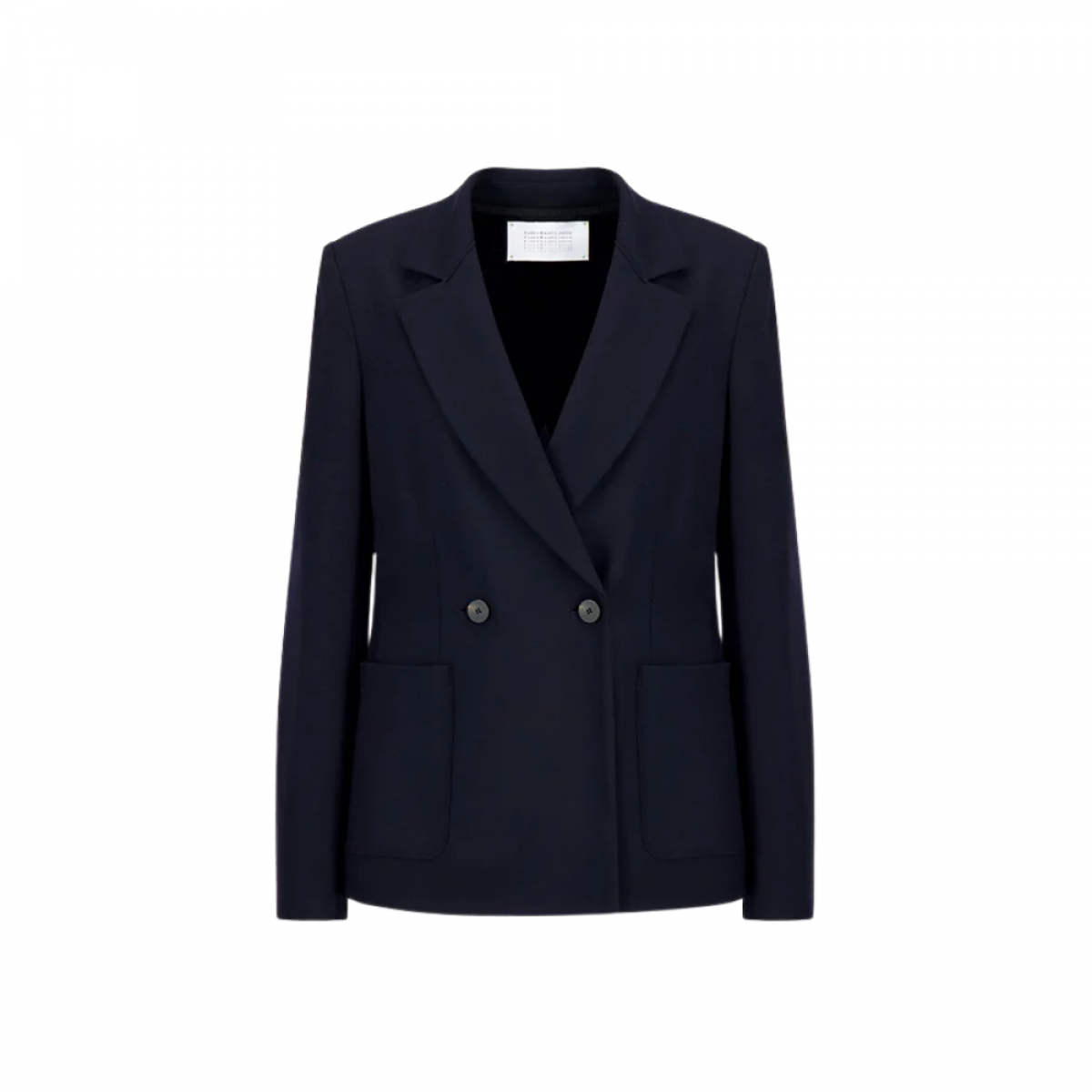 women d.b. blazer with shoulder pads - navy blue - front
