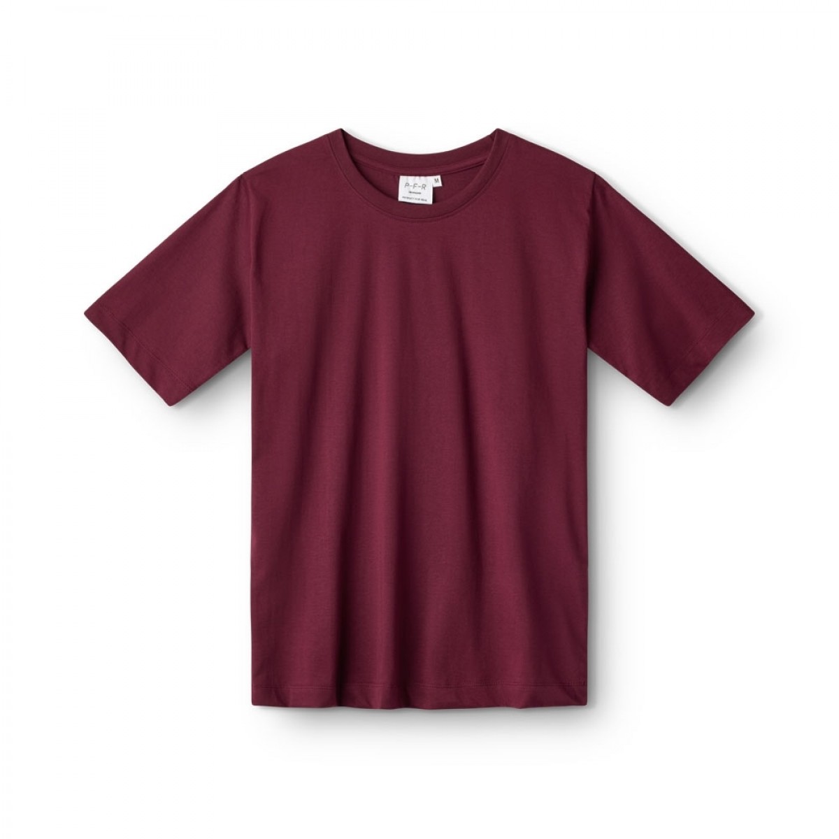 p-f-r basic tee - burgundy