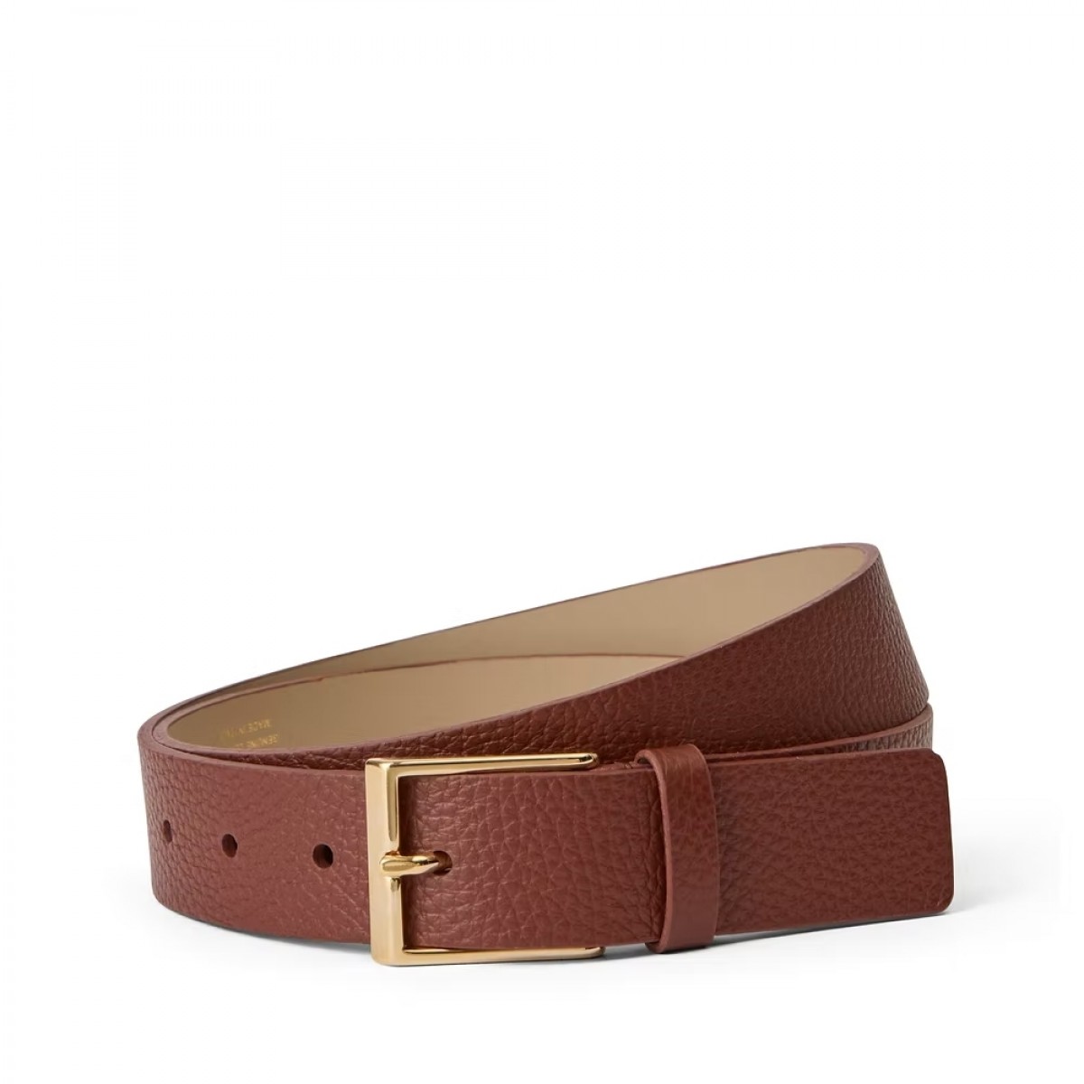 louise leather belt gold - chocolate