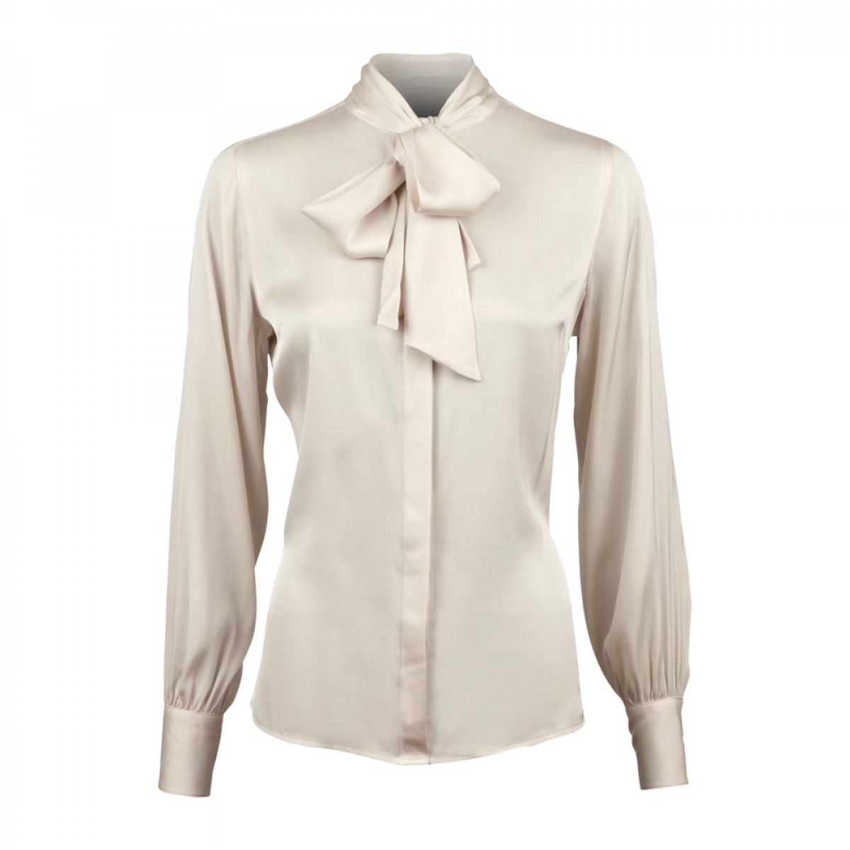 selma blouse bowtie flyfront - champagne