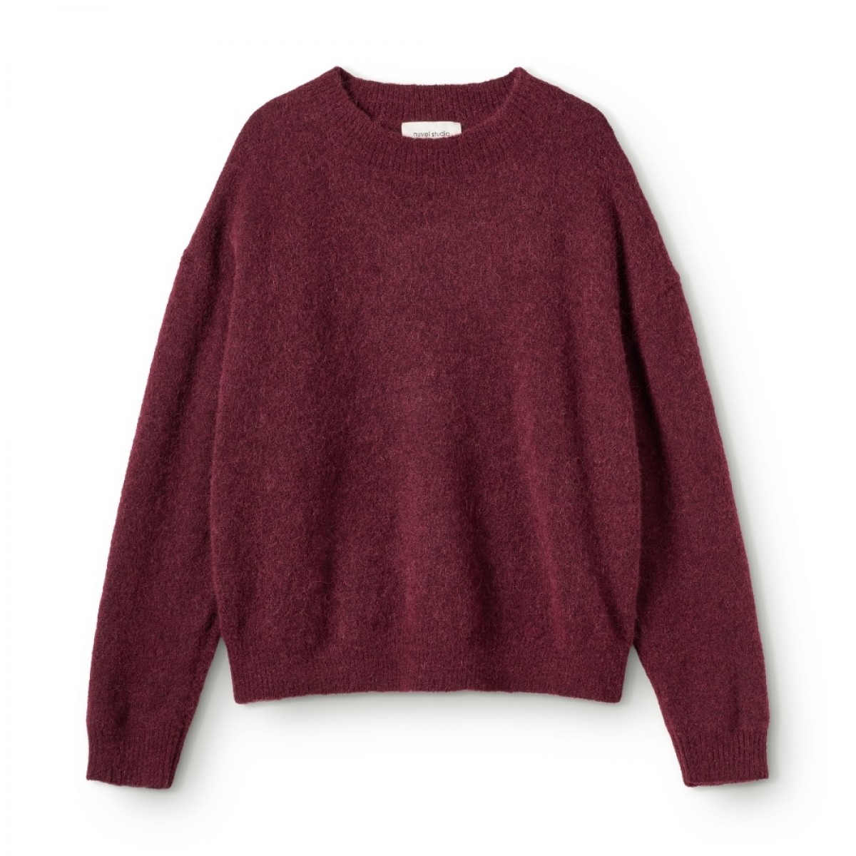 pullover oversize knit - burgundy
