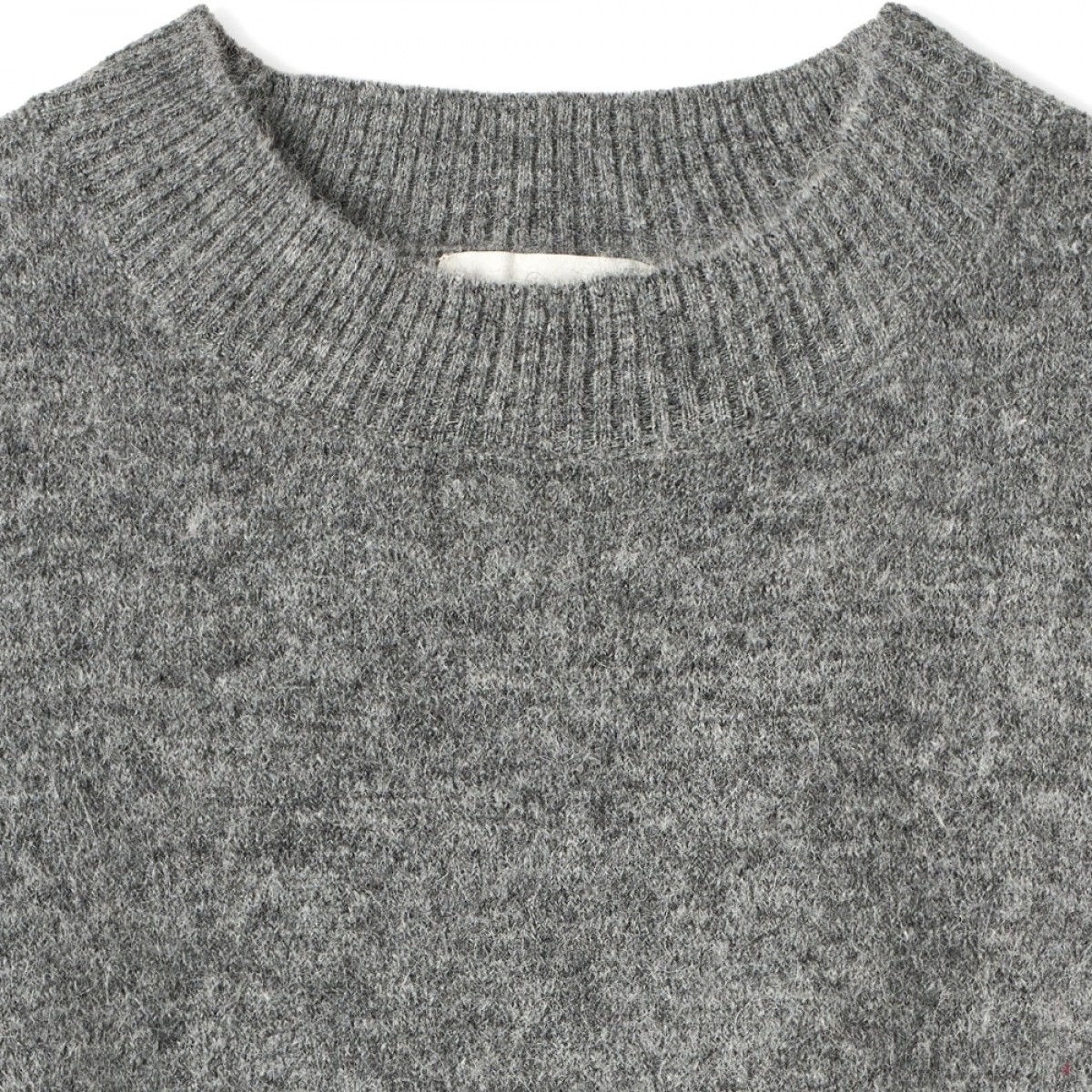 pullover oversize knit - grey - hals