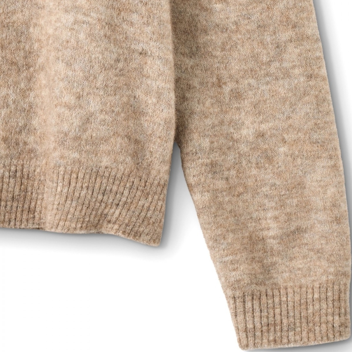 pullover oversize knit - light sand - rib