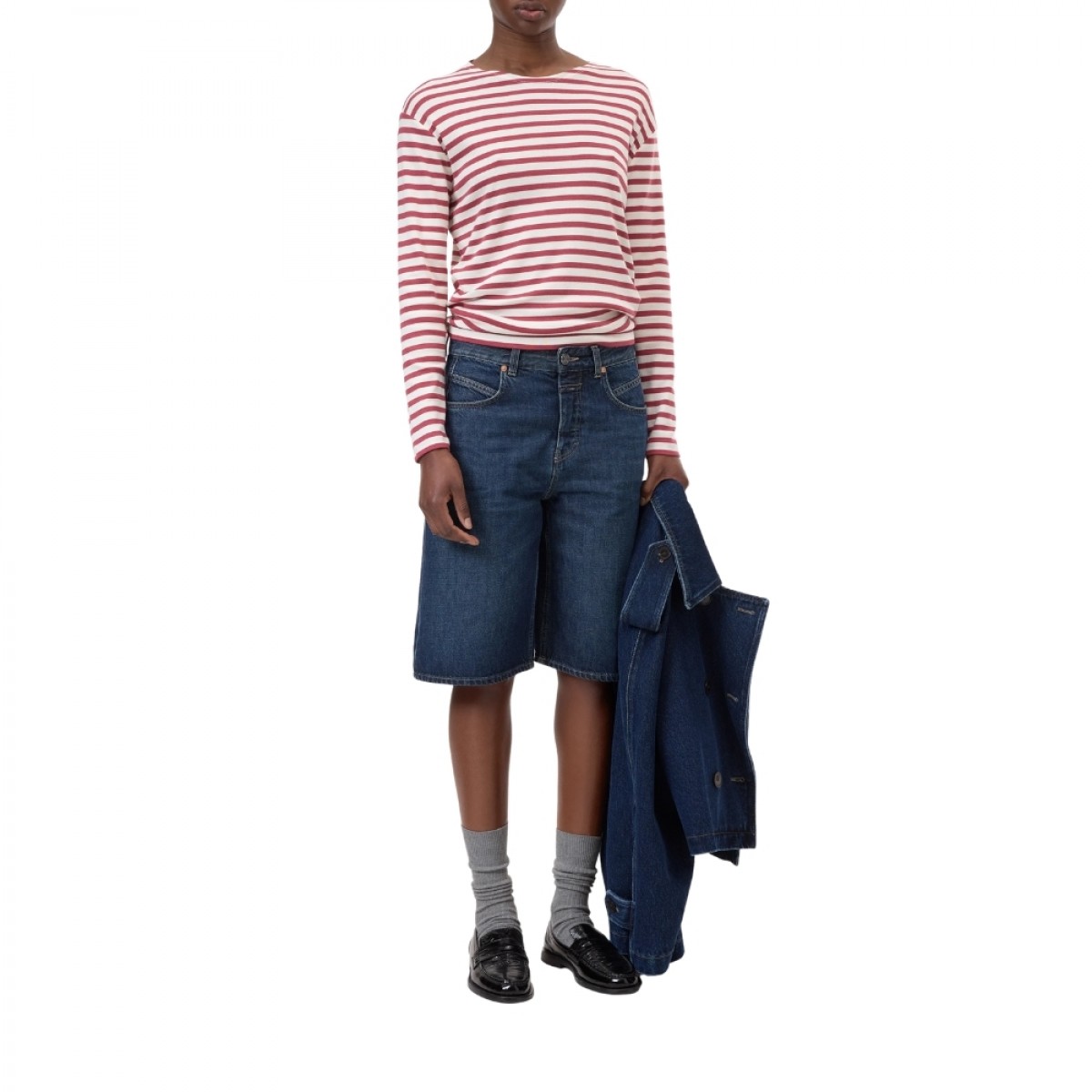 closed basic longsleeve - cherry red - look