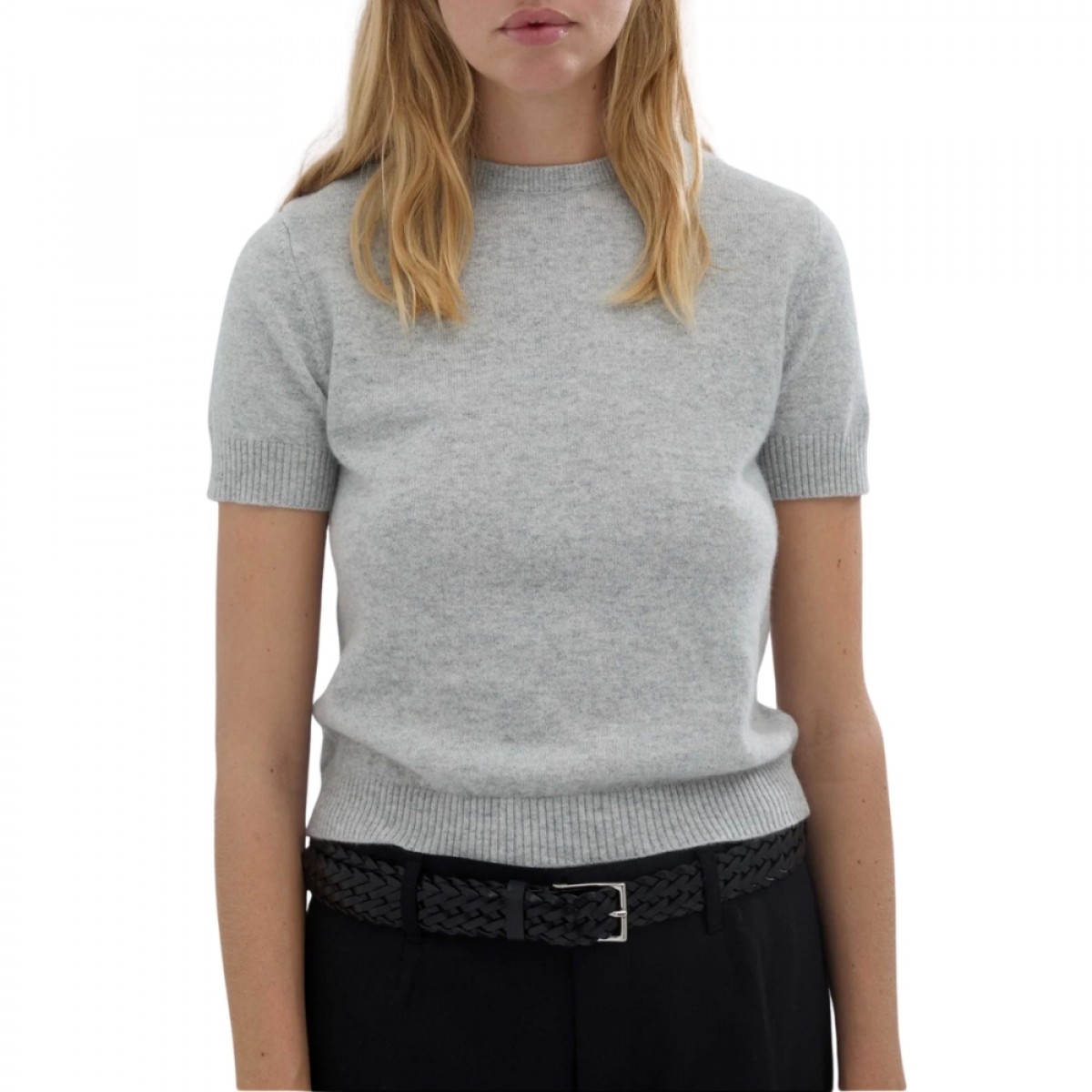 womens blouse - ash grey - look