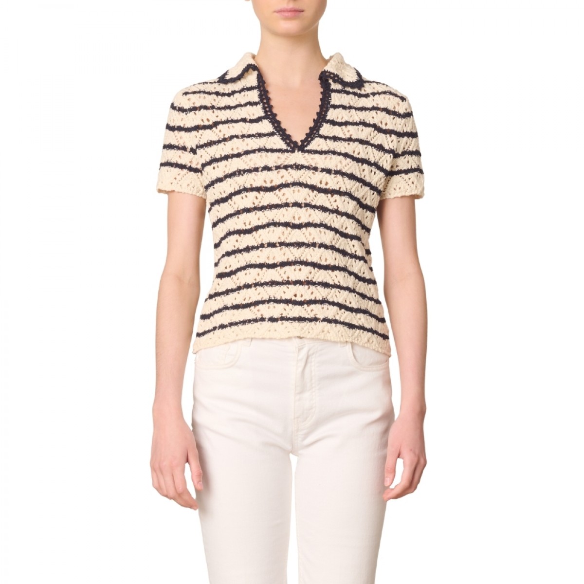 gillis knit - ecru/marine