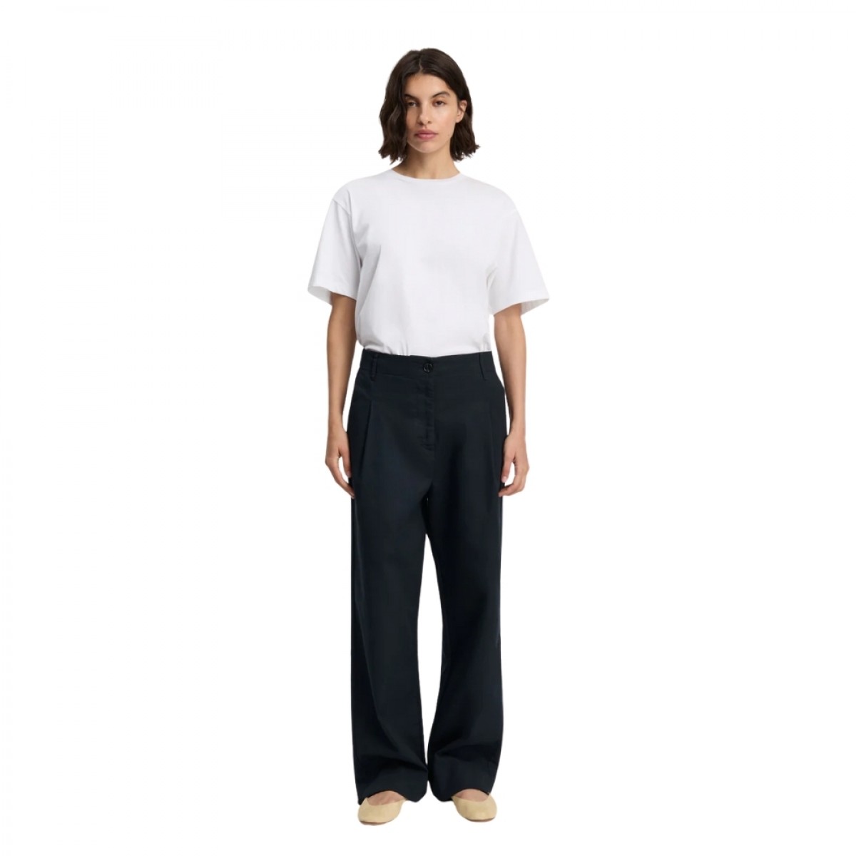 aiayu billy pant zip - black navy