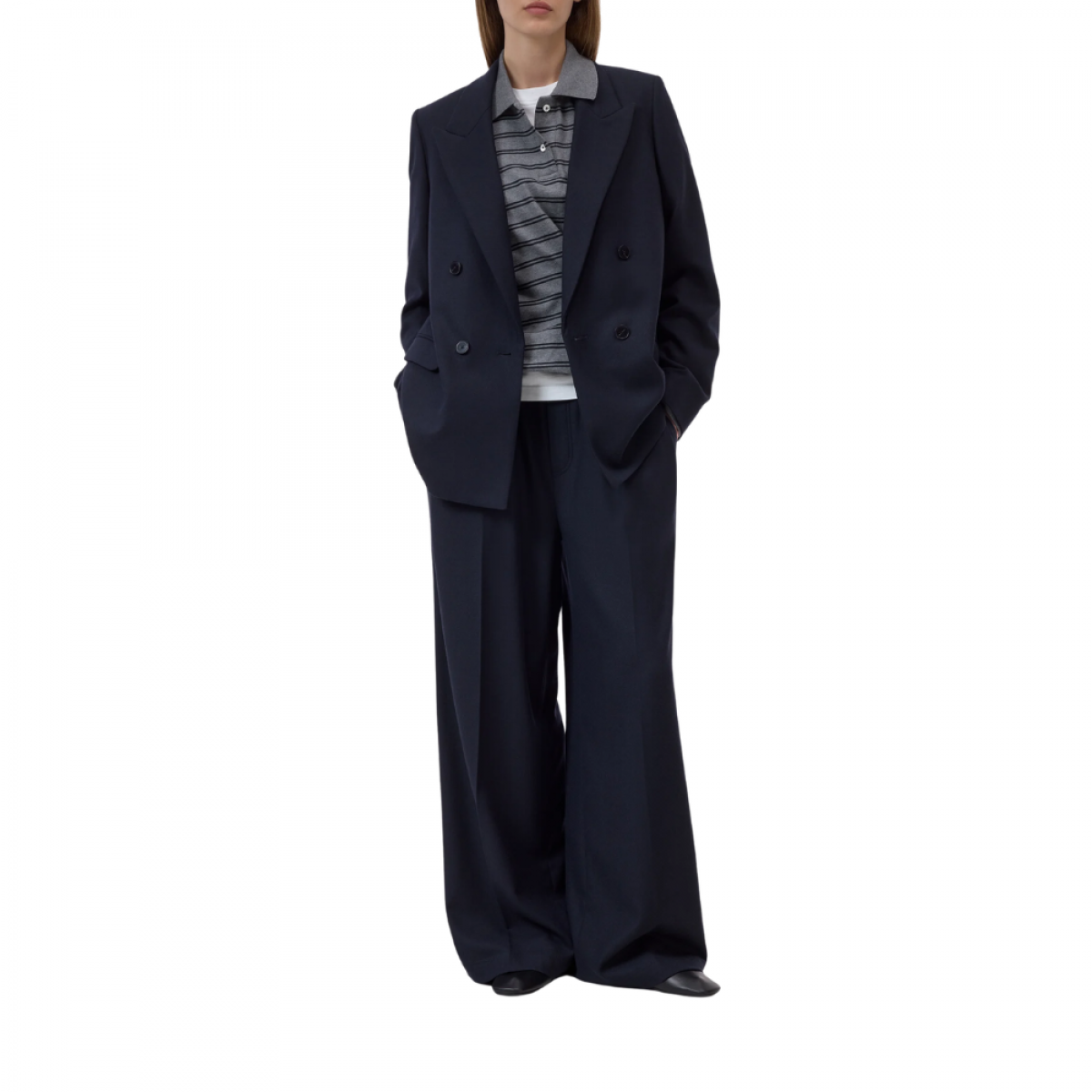 closed fitted doublebreasted blazer - dark night - look