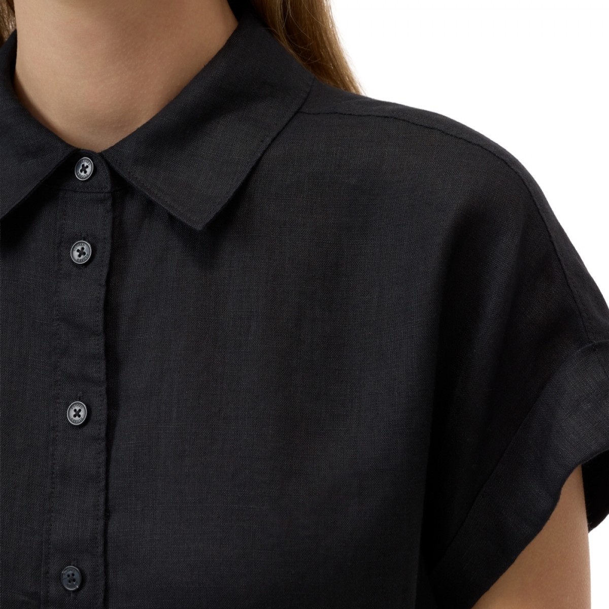 closed waisted shirt - black - krave 
