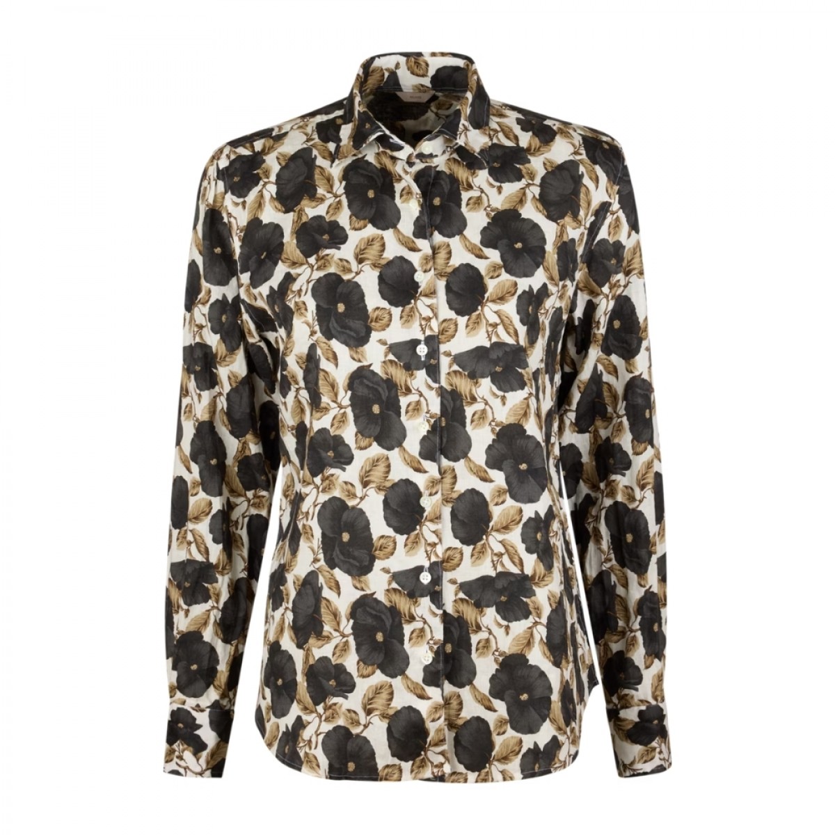 siri shirt black pattern - black - front