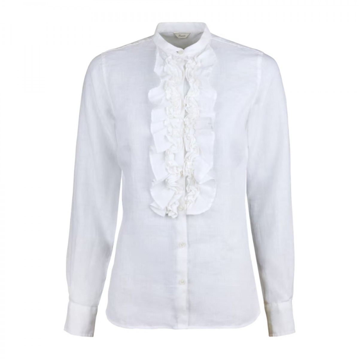 hillary linen blouse - white - front