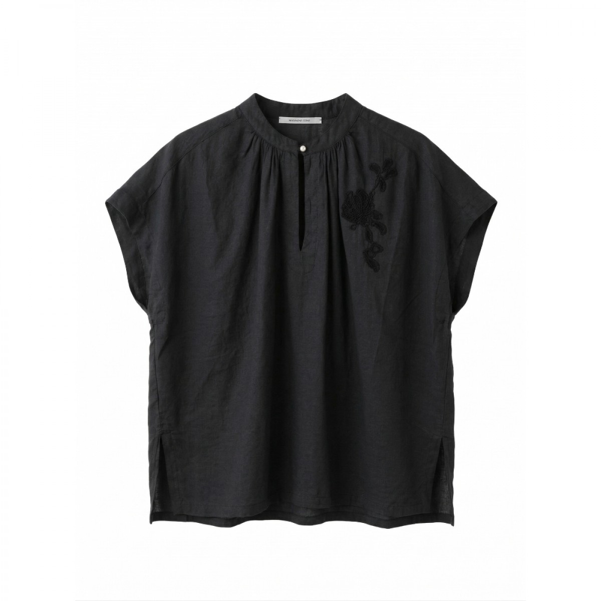 pomandére top cotton - black