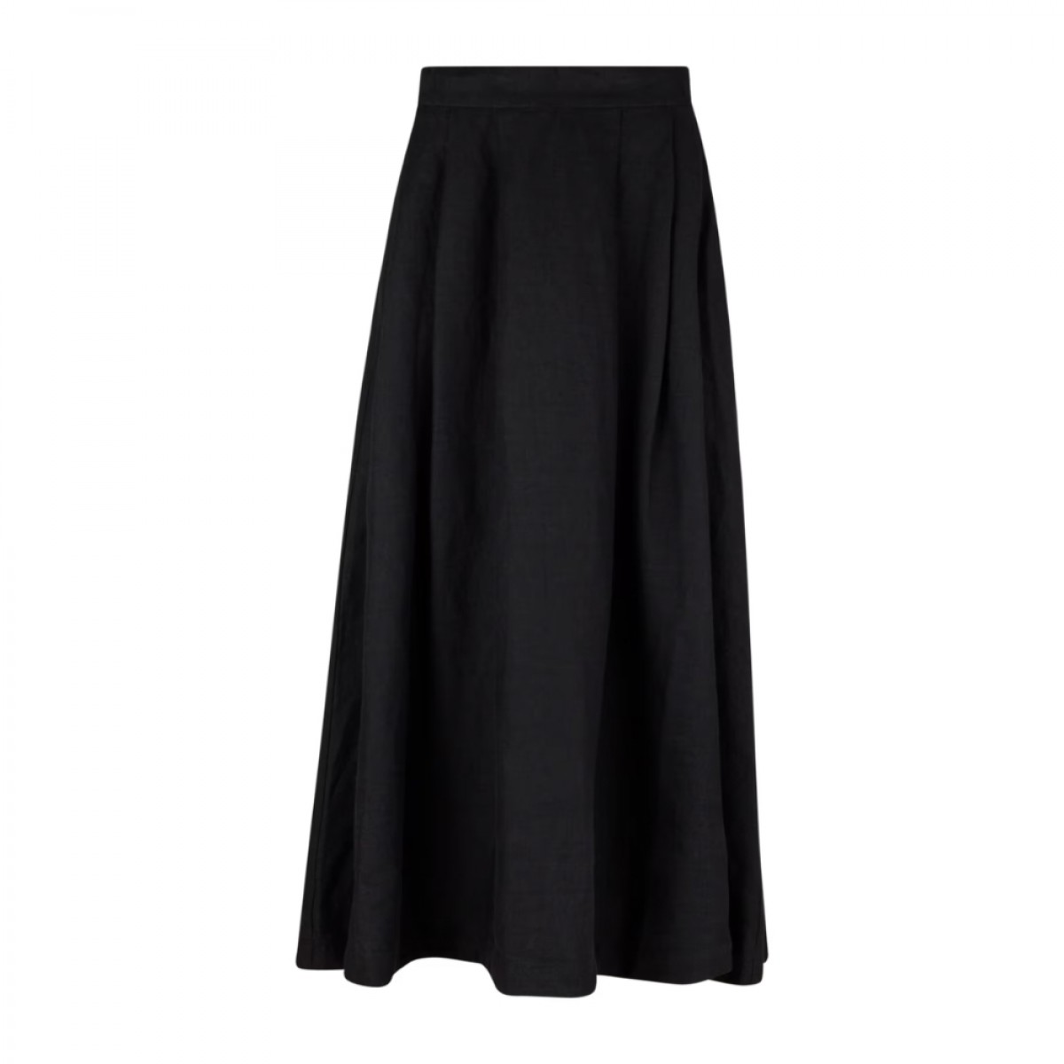 lorena skirt linen - black - front