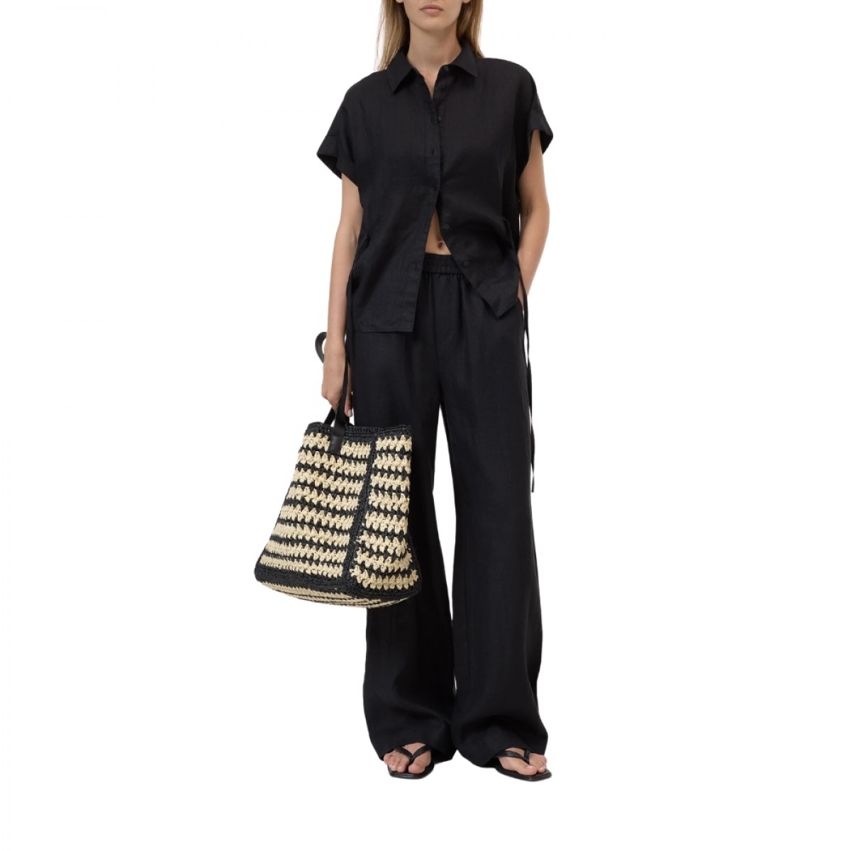 closed wide pants winona - black