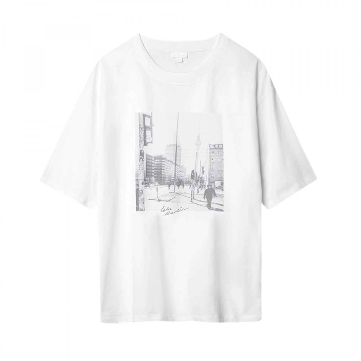 t-shirt berlin cotton photo print - white - front