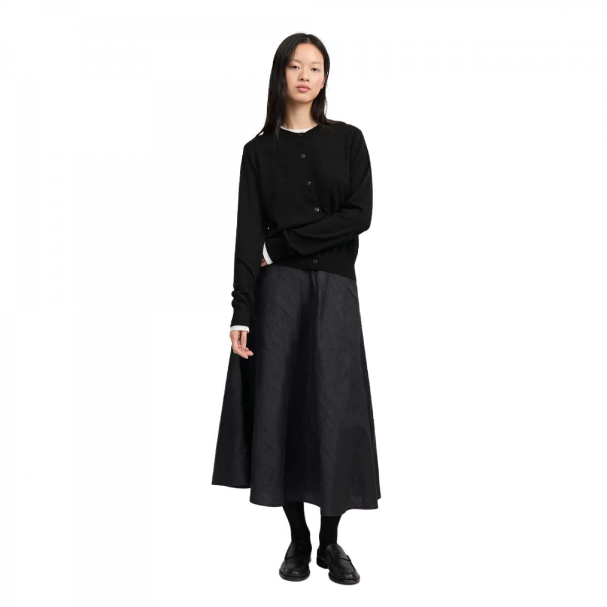 aiayu hariza cardigan - black - look