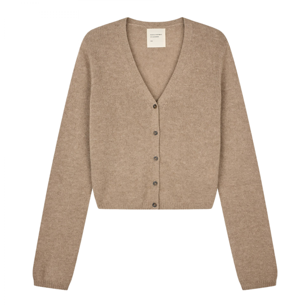 women's 90's v cardigan - toast