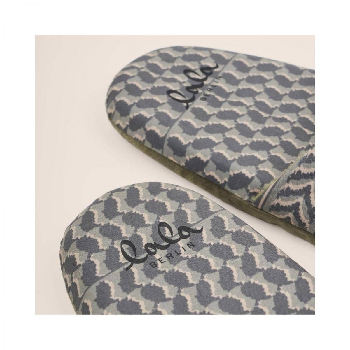 slipper samy - kufiya olive - print