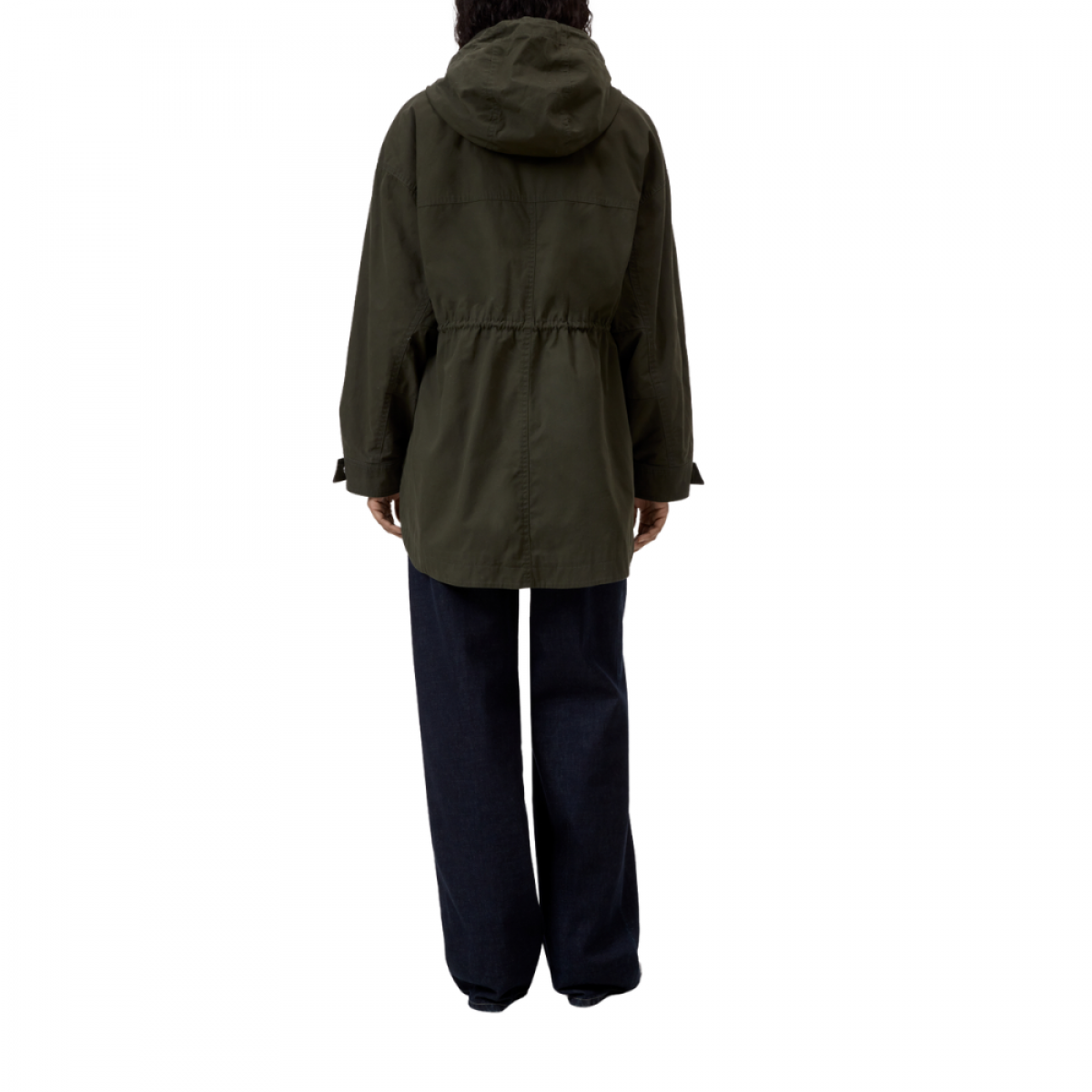 closed cotton parka - dark olive green - ryg