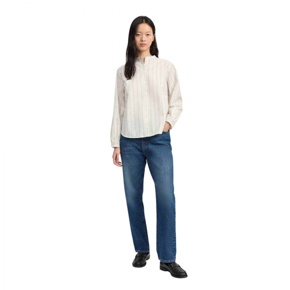 aiayu bibbi shirt champetra - mix french blue - look 