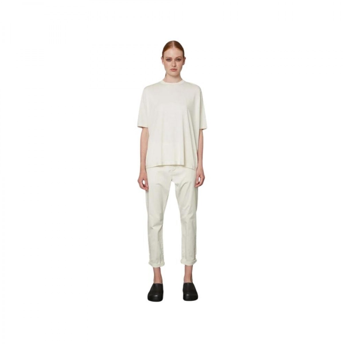 news edit trousers - ivory - model front