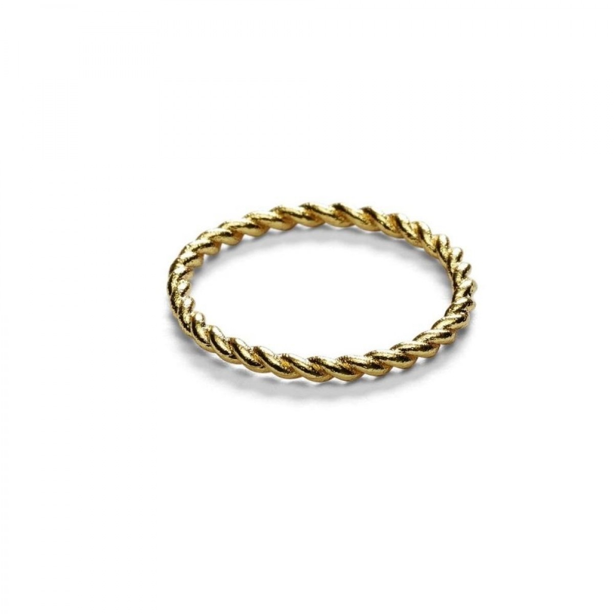 anni lu twisted ring - gold - front