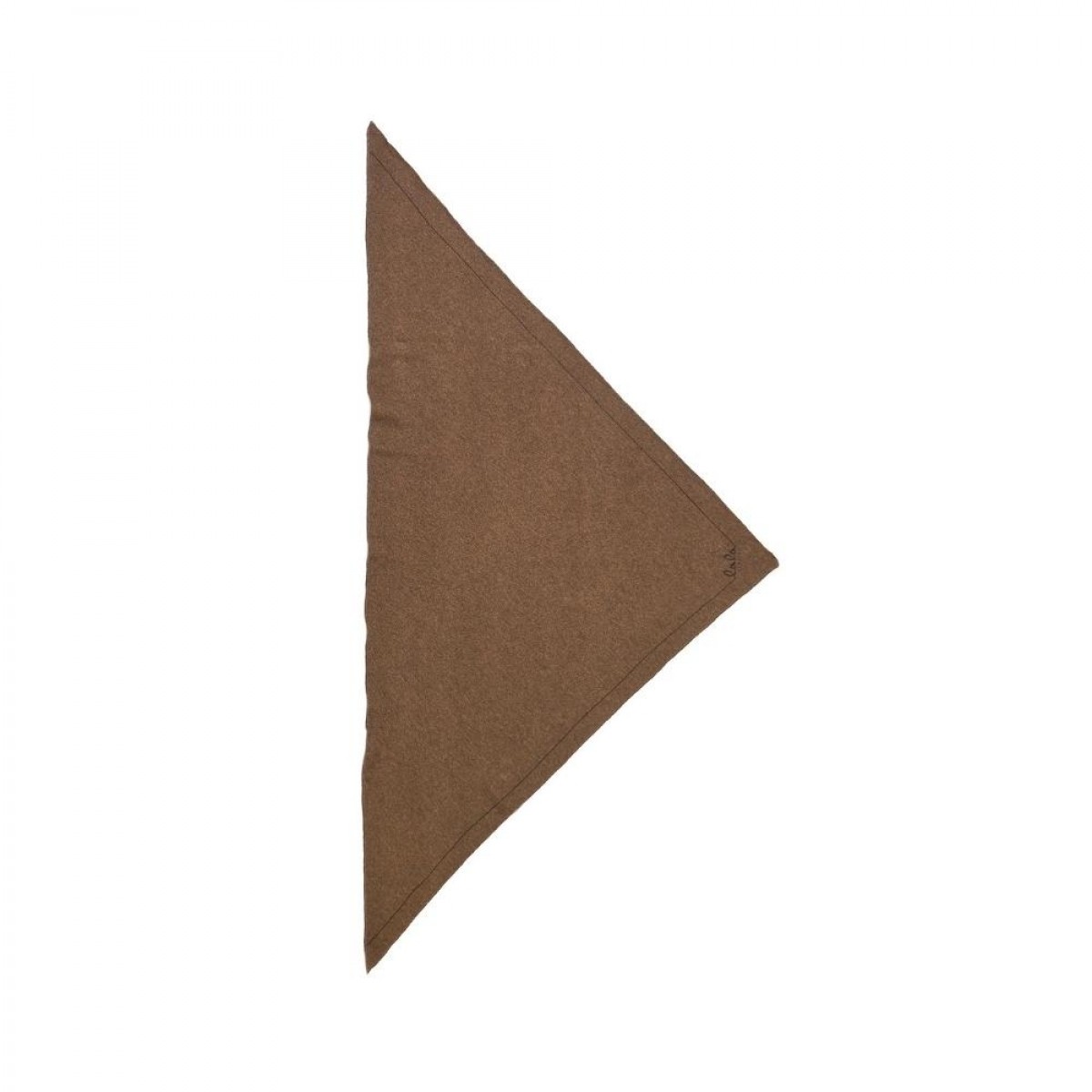 triangle solid logo m - dark brown - front