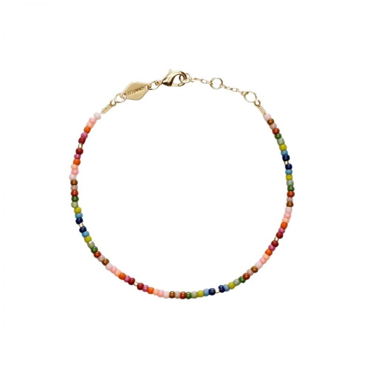 boho rainbow bracelet - gold 