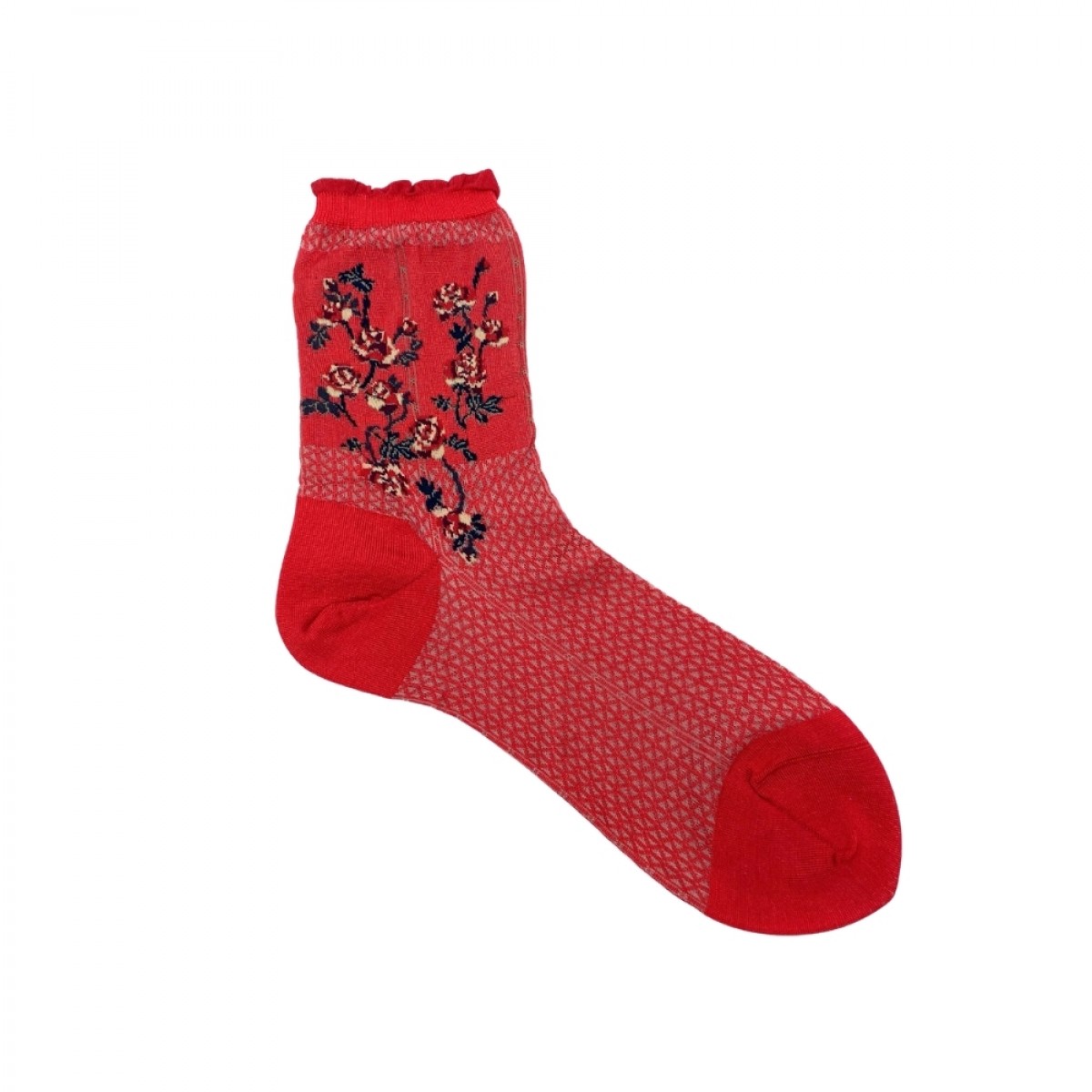 antipast flowers on basket - red