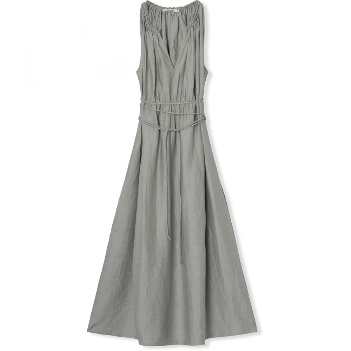 babara dress crashed linen - grey
