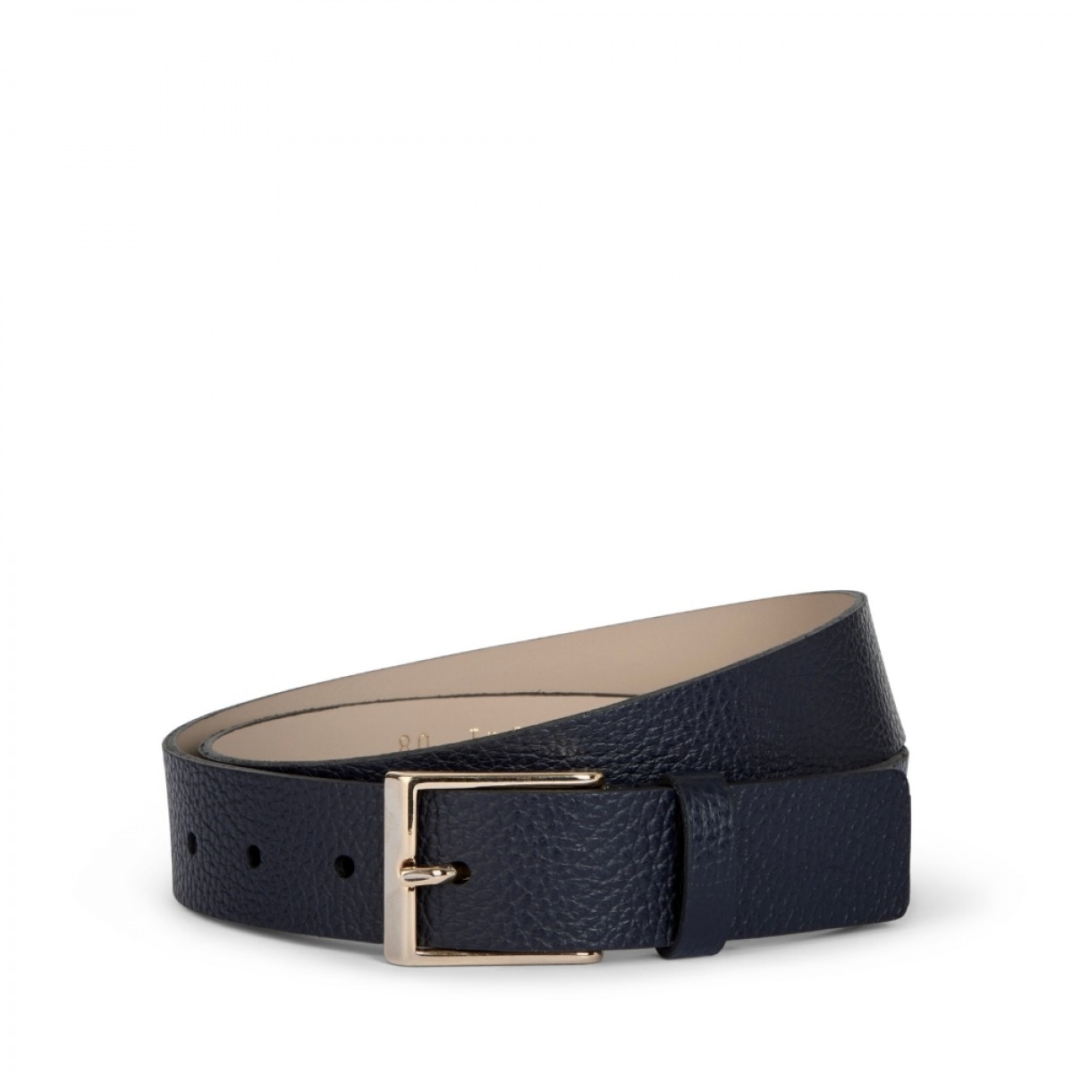 louise leather belt gold - black