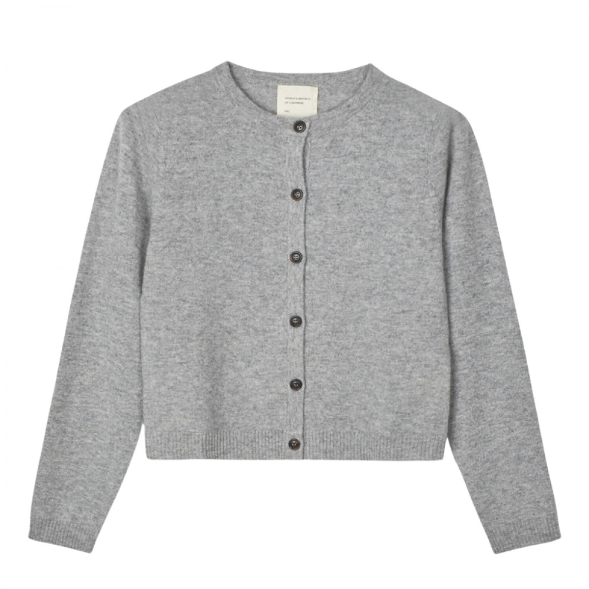 women's o-cardigan - heather grey light