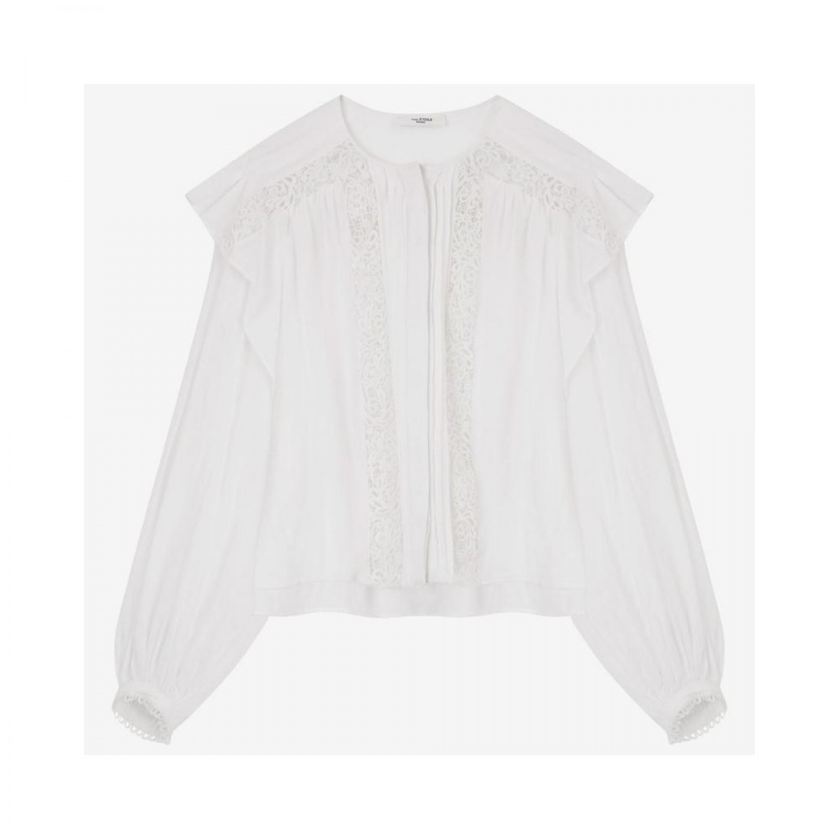 georgina lace blouse - white