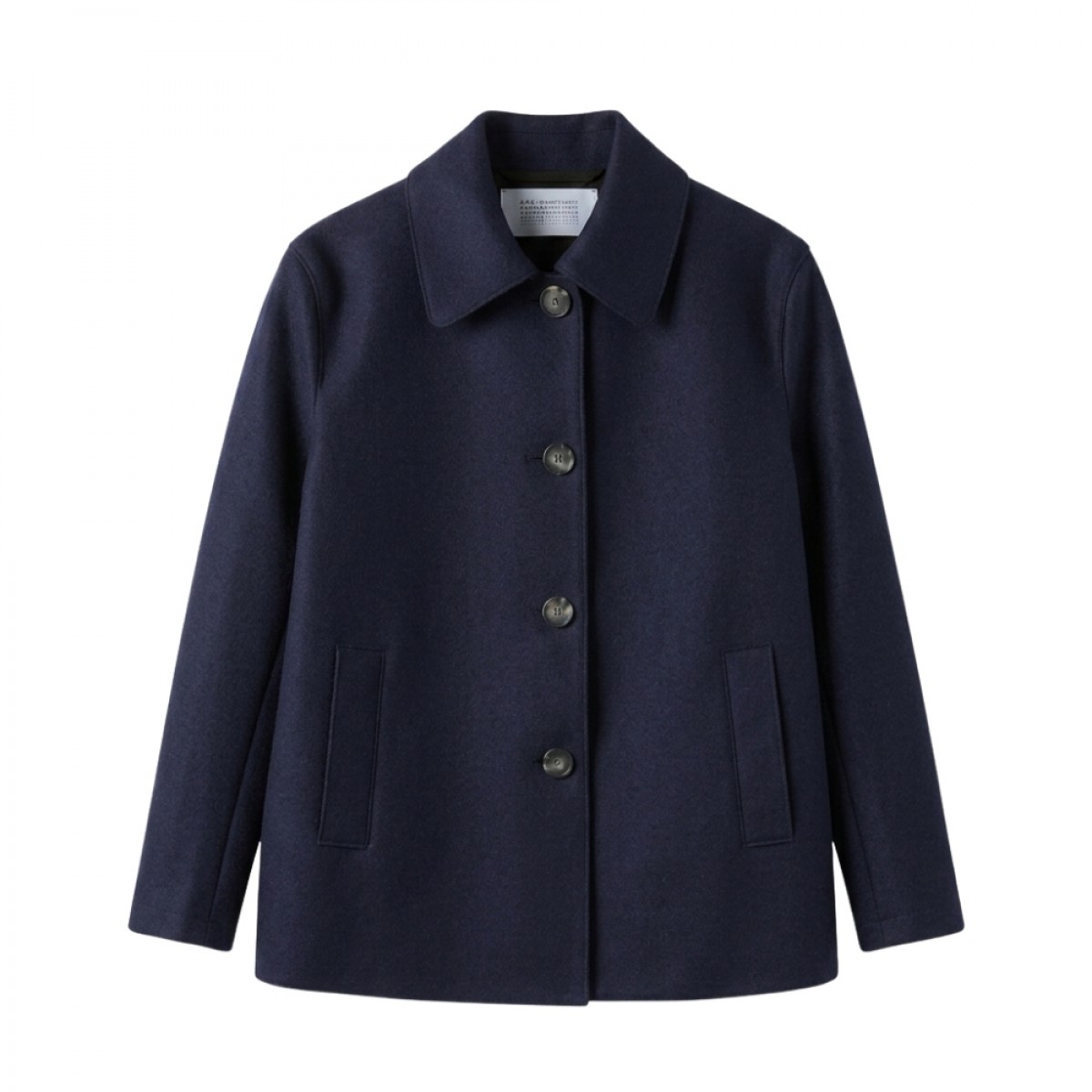 women short loden light pressed wool - navy blue