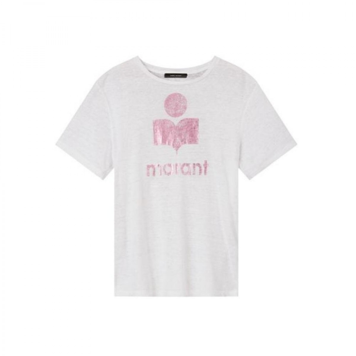 koldi t-shirt - white with pink