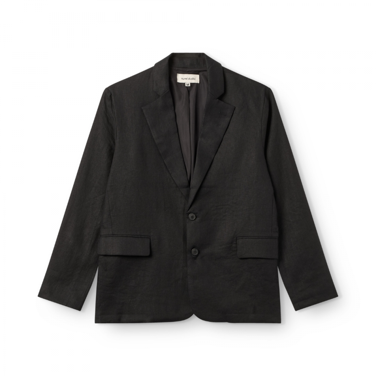 kerte blazer linen - black