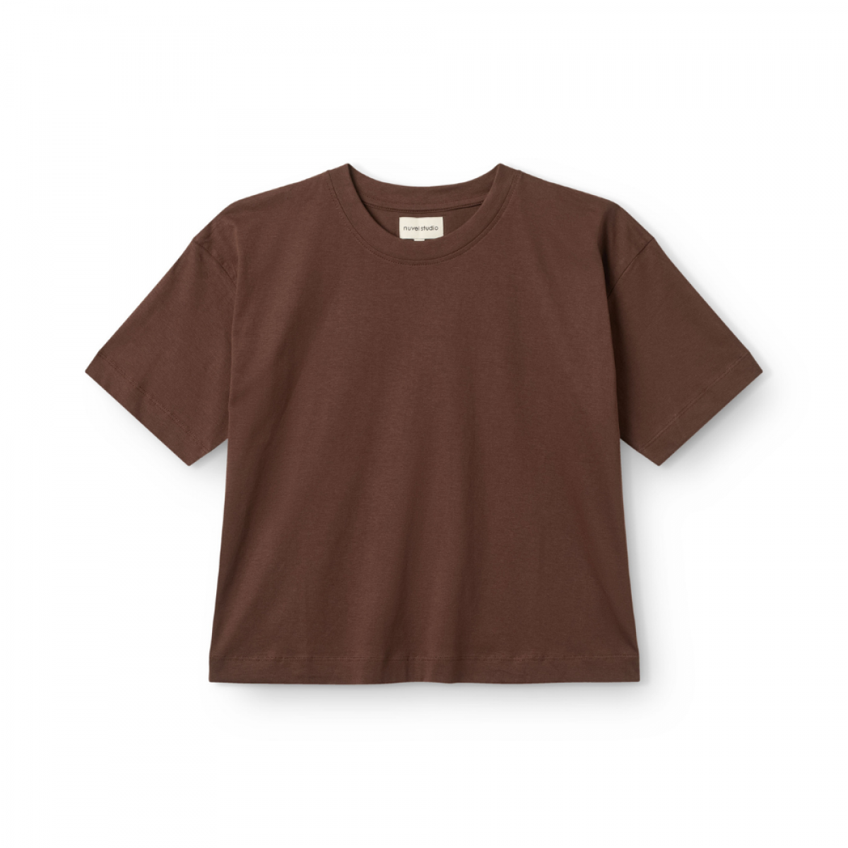 nuvel studio cropped tee - brown