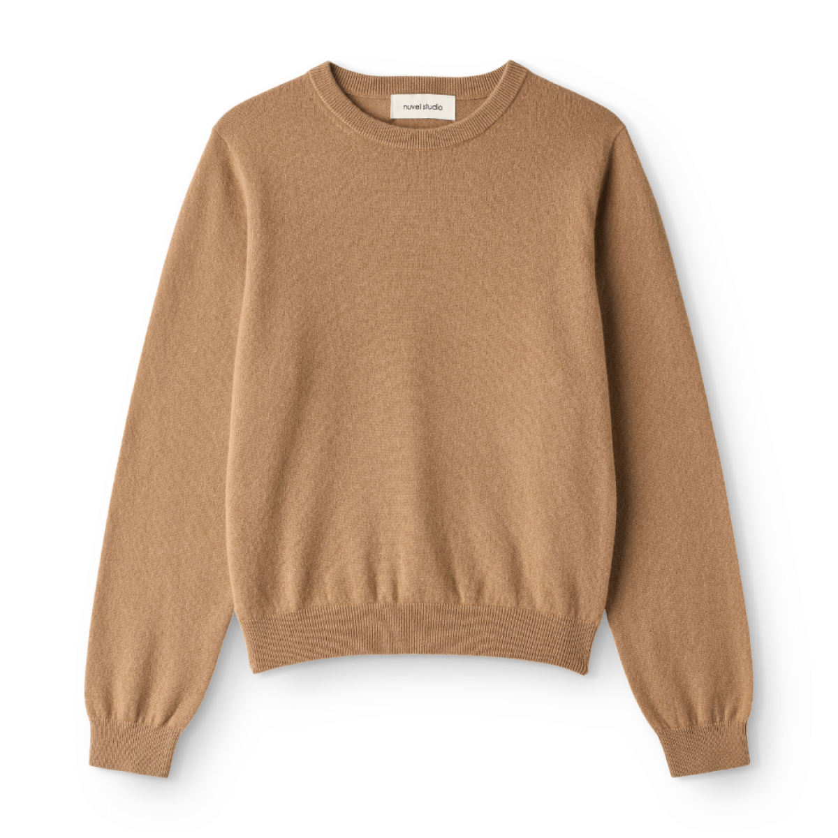 basic cashmere o-neck - cappuccino