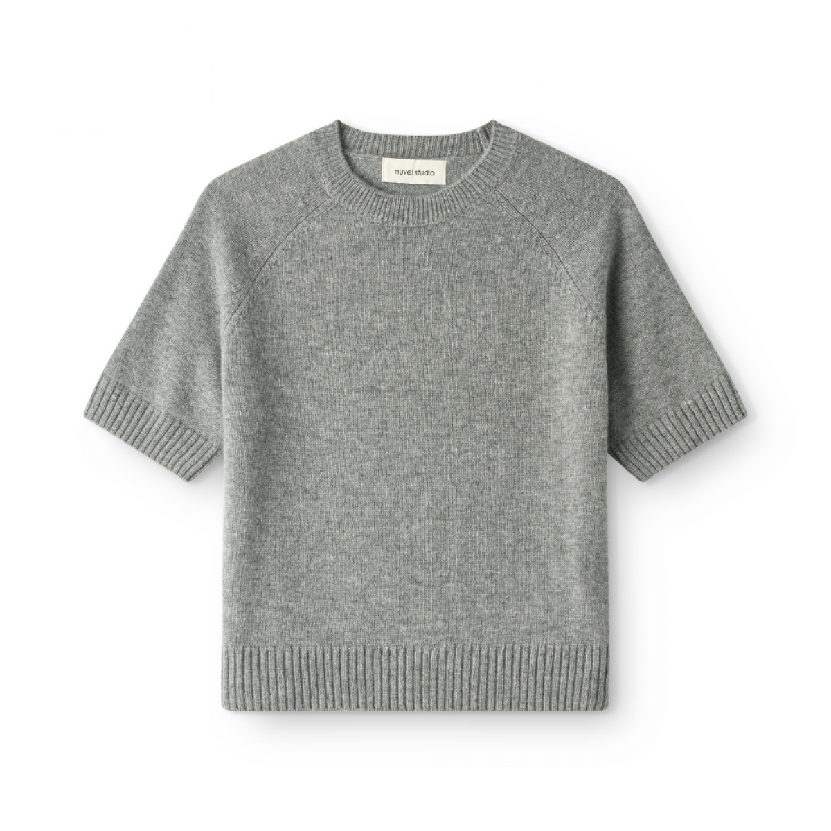 cashmere short sleeve knit - slate 