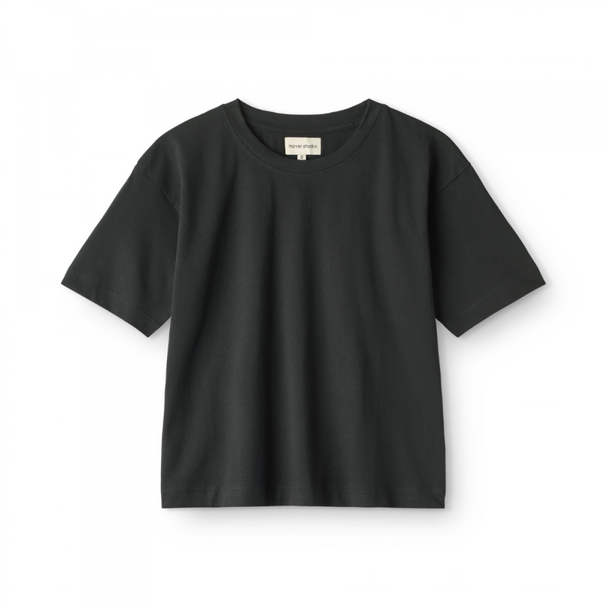 nuvel studio cropped tee - black