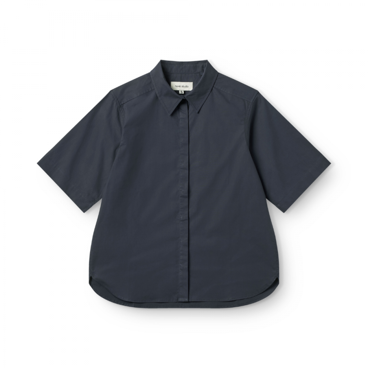 ss shirt poplin - navy