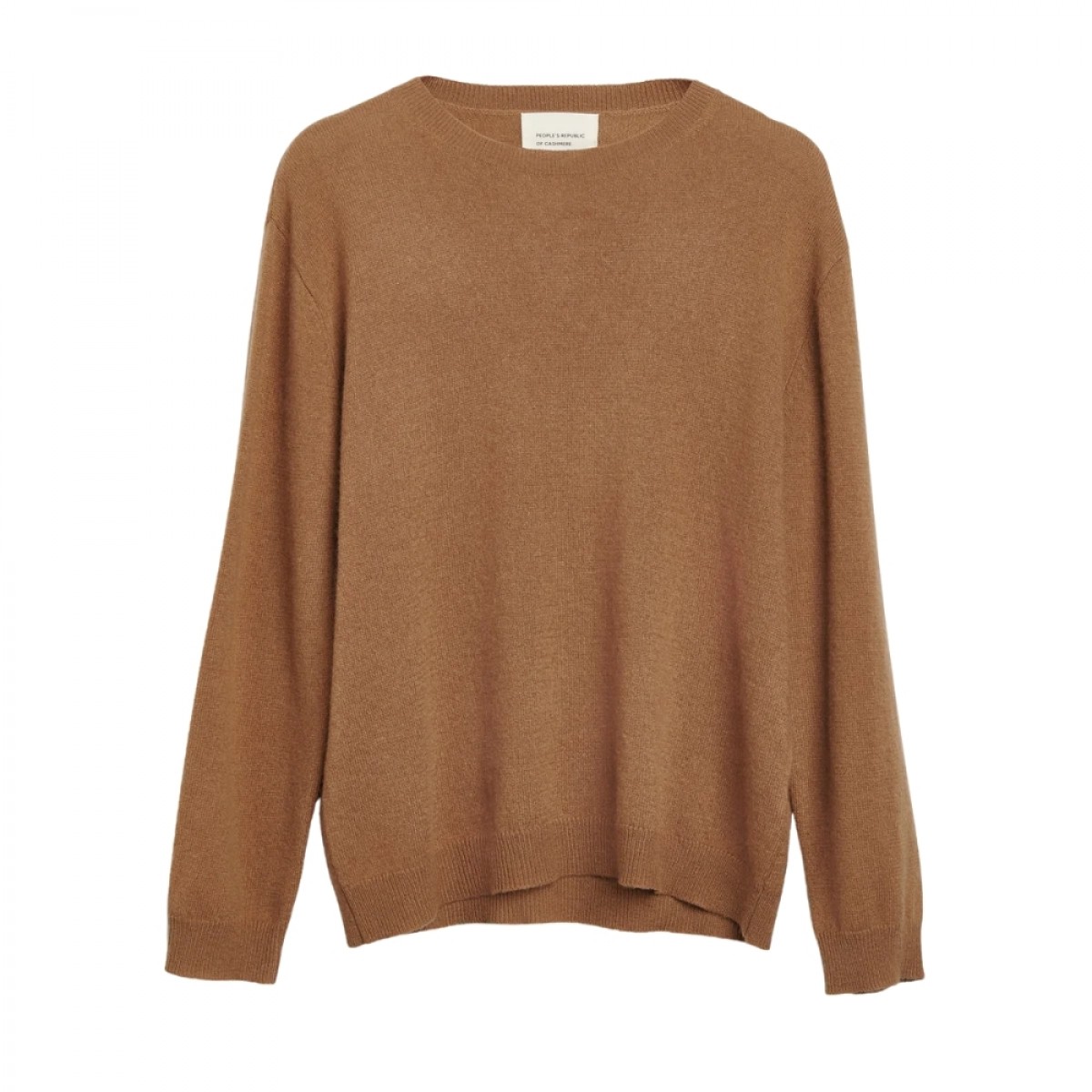 women's oversized roundneck - caramel