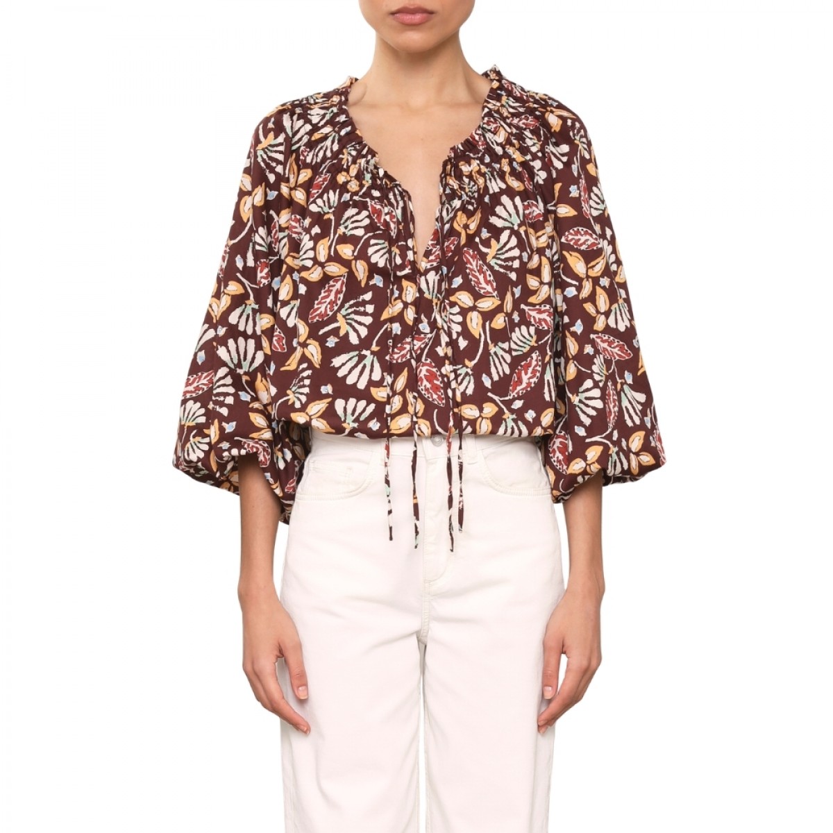 enya blouse - marron 